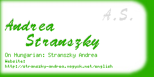 andrea stranszky business card